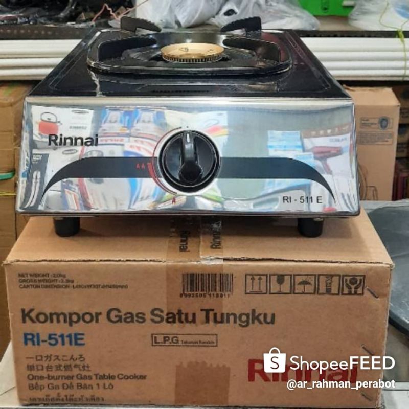 kompor gas RINNAI 1 tungku Rinnai 511E Stainless
