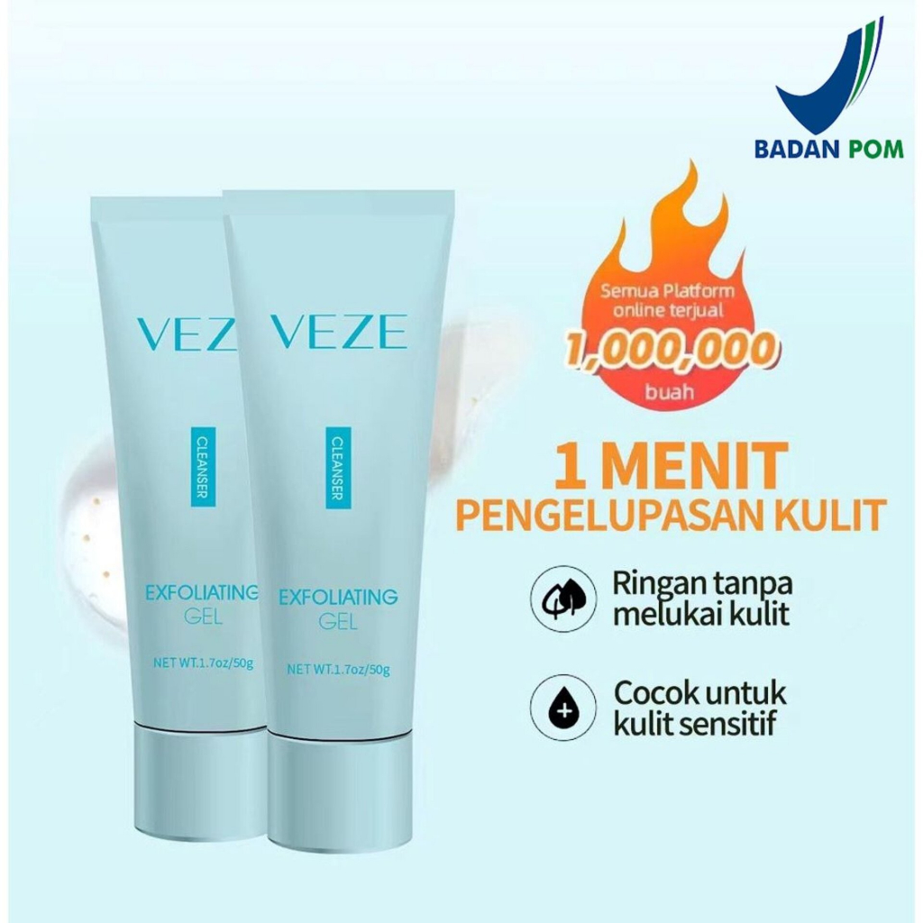 BPOM VEZE 3 Minutes Exfloating Gel Scrub Peeling Eksfloasi Wajah By Cleora Intensive Glow Mask Hydro Boost CJR