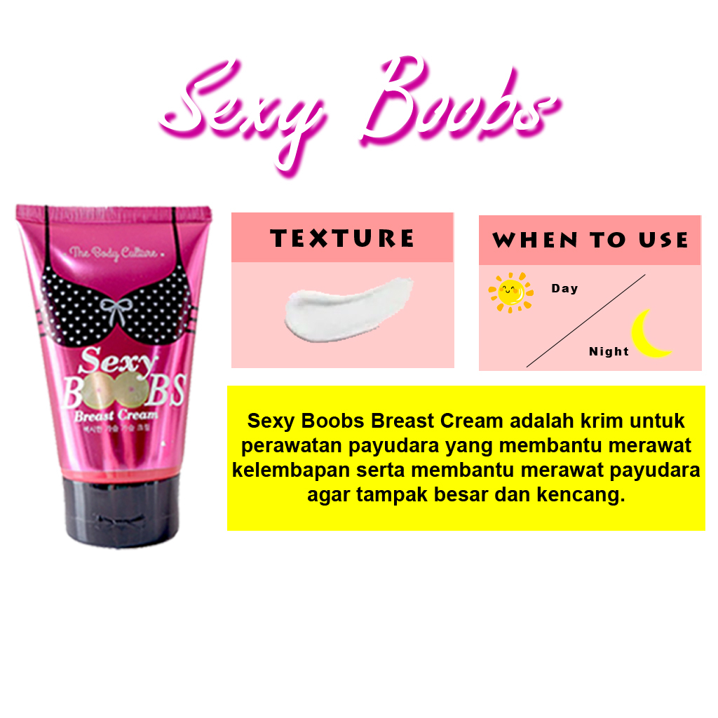 PEMBESAR & PENGENCANG PAYUDARA SEXY BOOBS BREAST CREAM ORIGINAL AMPUH PERMANEN BPOM ALAT OBAT KRIM M