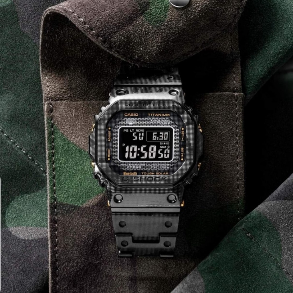 Jam Tangan CASIO G-Shock GMW-B5000TCM-1E Black Army Digital GShock GMW-B5000 Series Full Metal