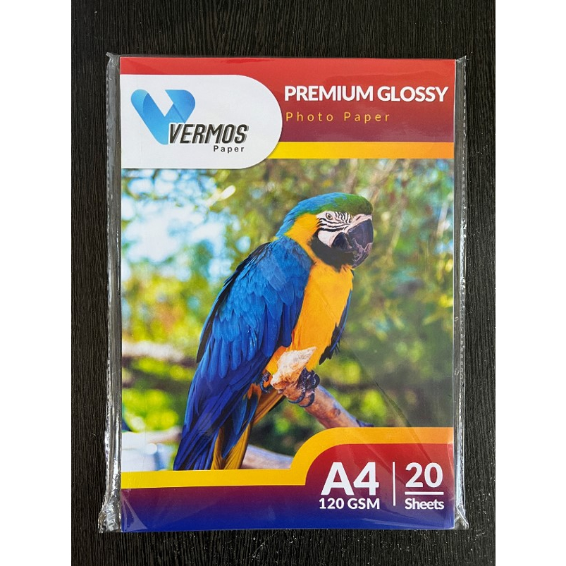 Kertas Foto Vermos Glossy Photo Paper A4 120 / 185 / 210 / 230 / 265 gsm