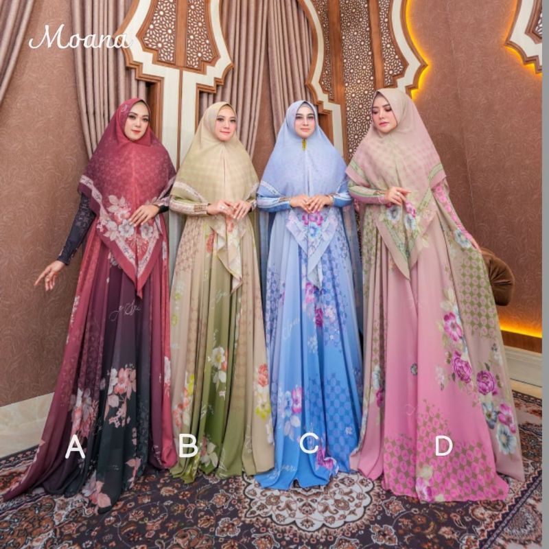 MOANA by Alya gamis syar'i set khimar