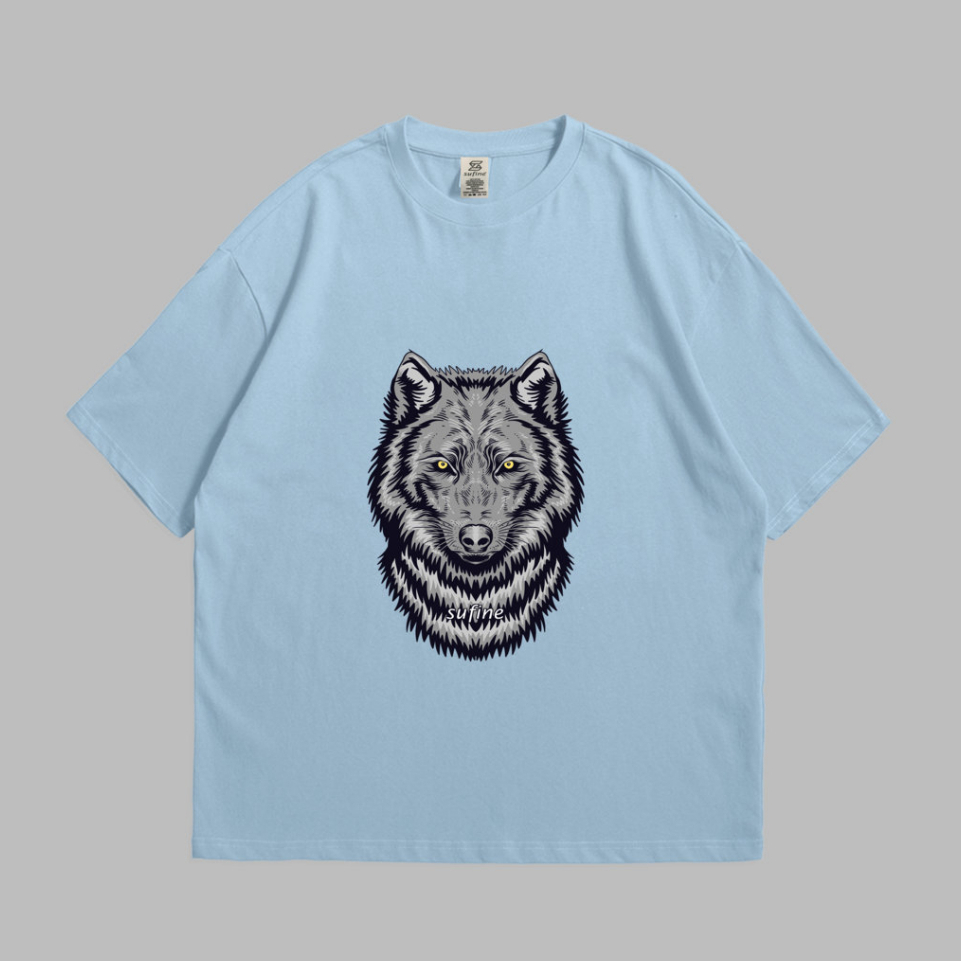 Sufine Cotton Oversized Tshirt Wolf 05 - Kaos Oversized