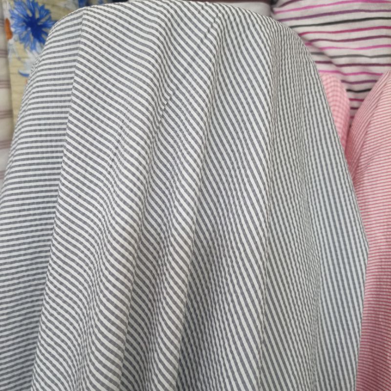 Bahan Katun Crinkle Abu Salur