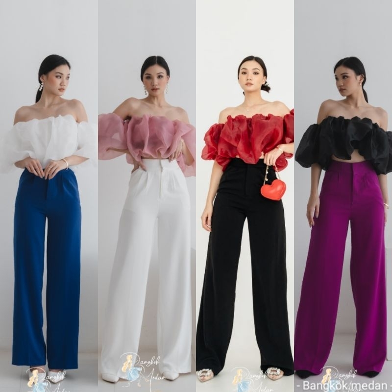 Bangkok Medan | Stella HW Culotte Premium Pants Celana Kulot Wanita High Waist Korean Style Elegant 