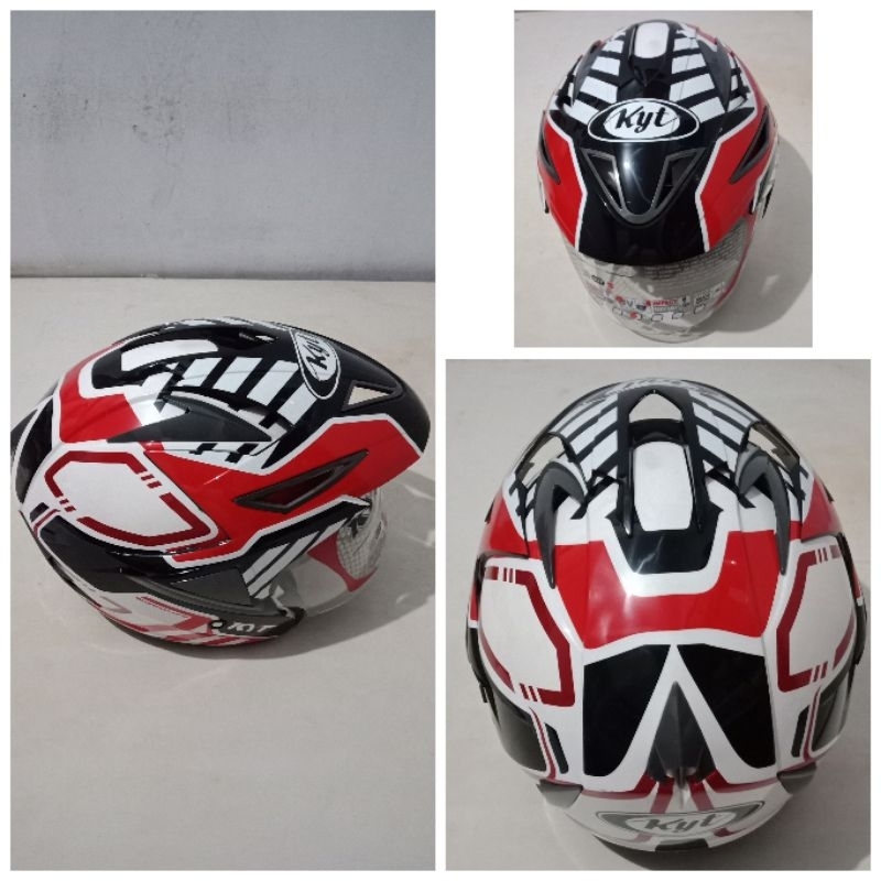 Helm KYT Scorpion King double visor motif helm kyt double visor motif helm double visor motif