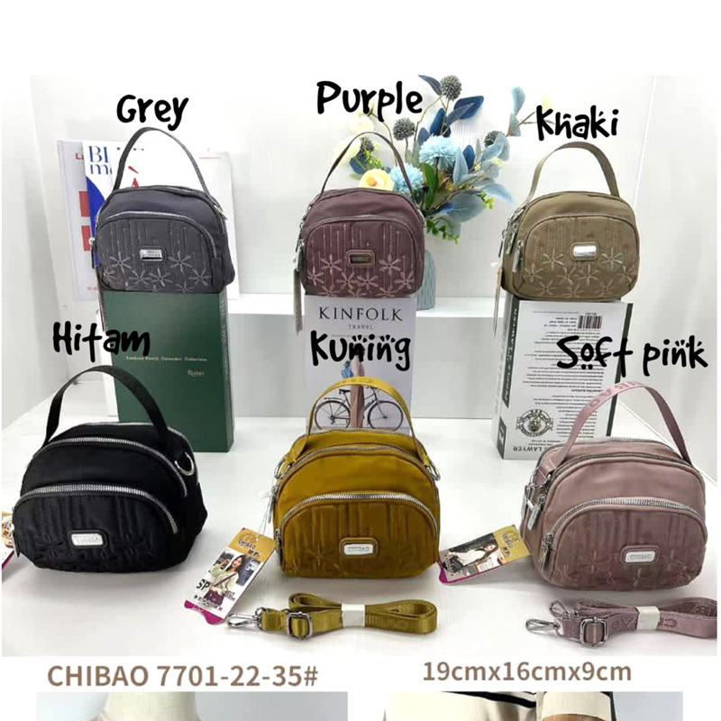 CB7701-22-51 TAS WANITA IMPORT CHIBAO 2in1 JINJING DAN SELEMPANG