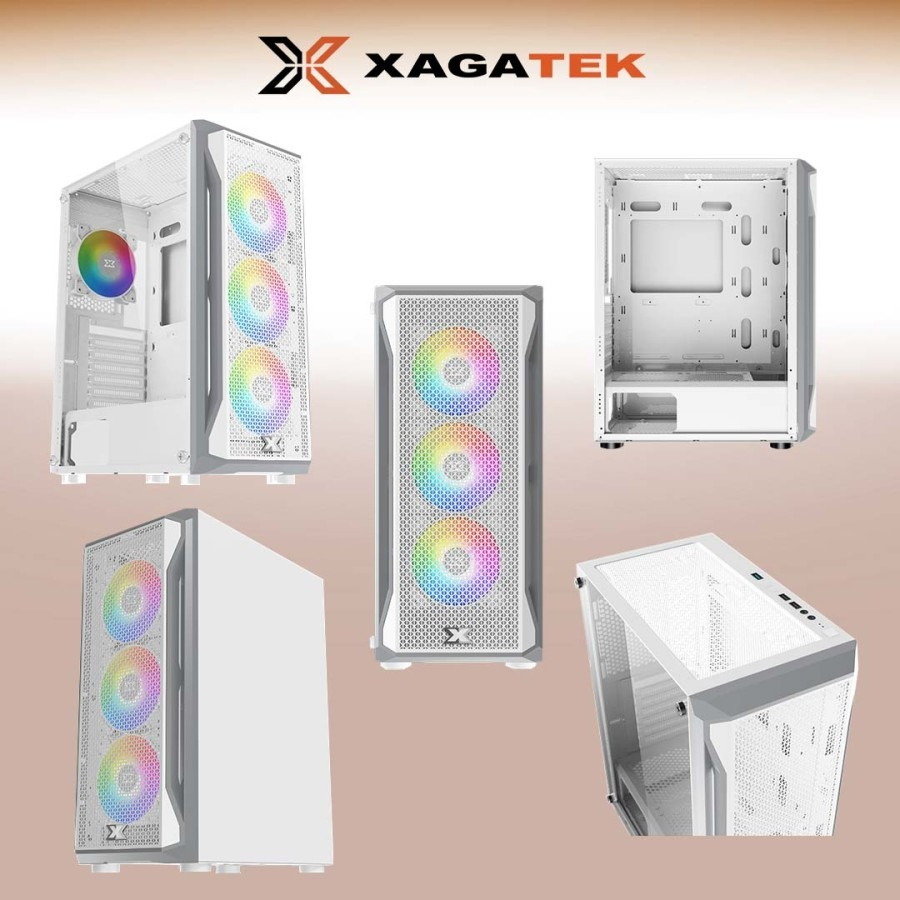 Casing Komputer Xagatek Gaming X Middle Tower Free 4fan RGB