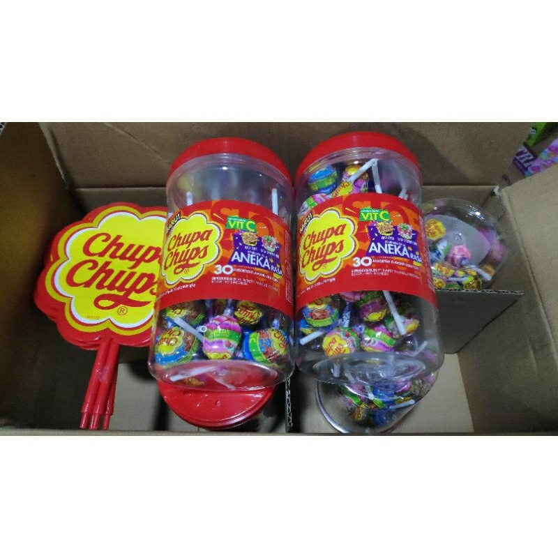 

Permen Lollipop Chupa Chups Toples ( isi 30 pcs @9gr )