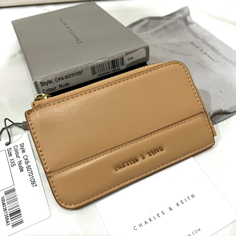 Card Holder Charles and Keith New Original / Top Zip Card Holder Charles & Keith / Card Holder CK