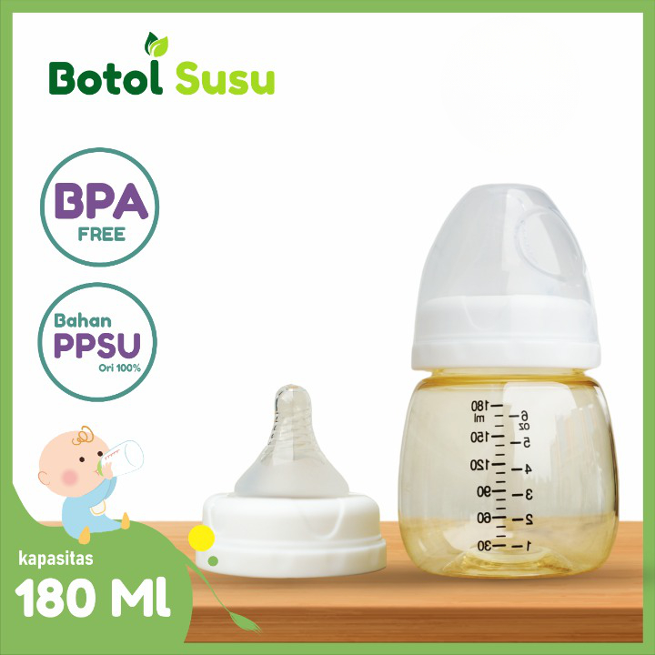 Botol Bayi 180 ML Bahan PPSU BPA  FREE