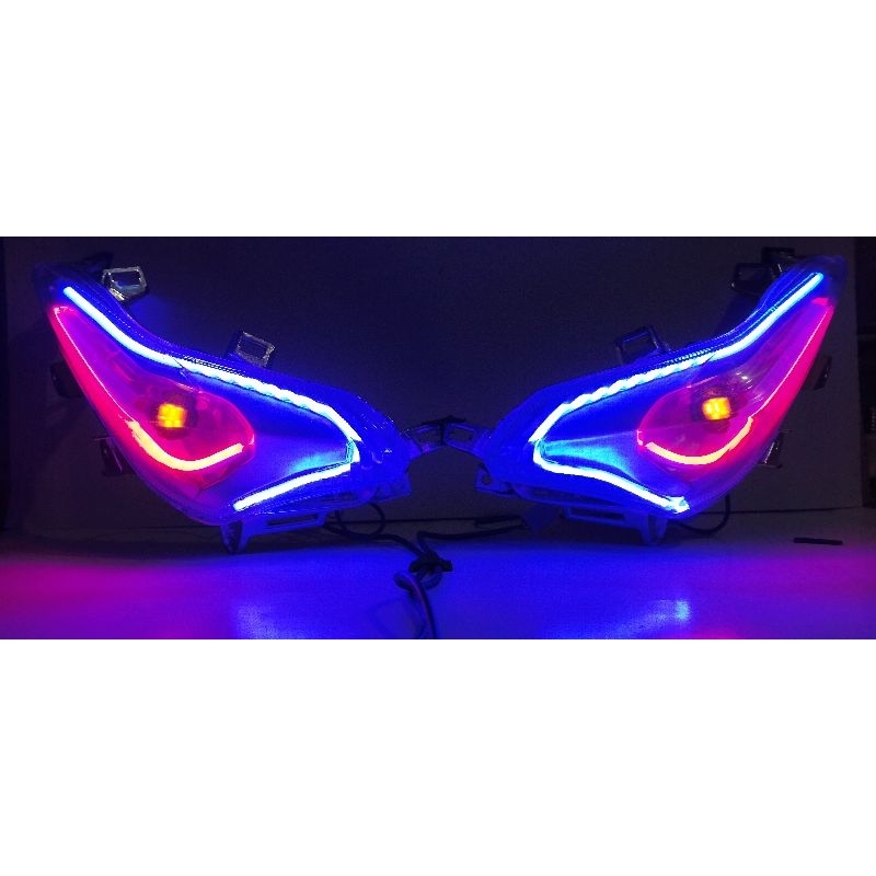 Custom lampu alis singgel eye supra x helm in
