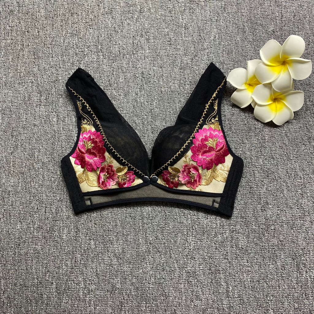 bra / bh wanita 608 menyusui motif renda tanpa kawat