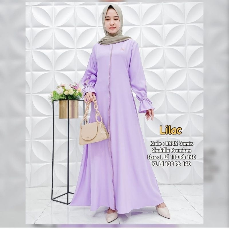 Gamis Ribyka  R242 lilac