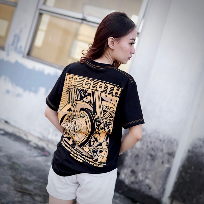 KINGFAST T-SHIRT KAOS FC CLOTH BRAKING GOLD