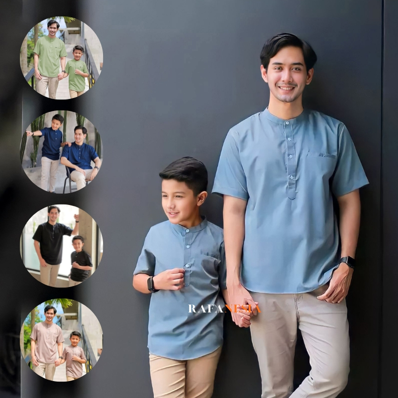 Baju koko couple ayah dan anak laki laki terbaru