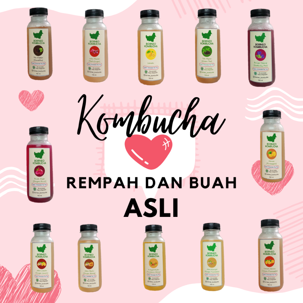 

BORNEO KOMBUCHA REMPAH DAN BUAH ASLI ORGANIK HALAL - 100 mL