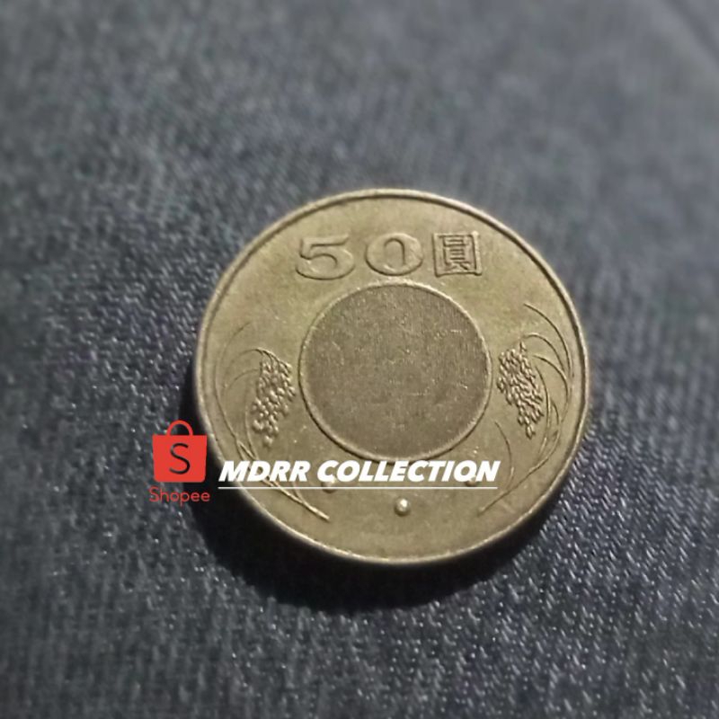 KOIN YUAN KUNO TAIWAN 50NT$ ASLI