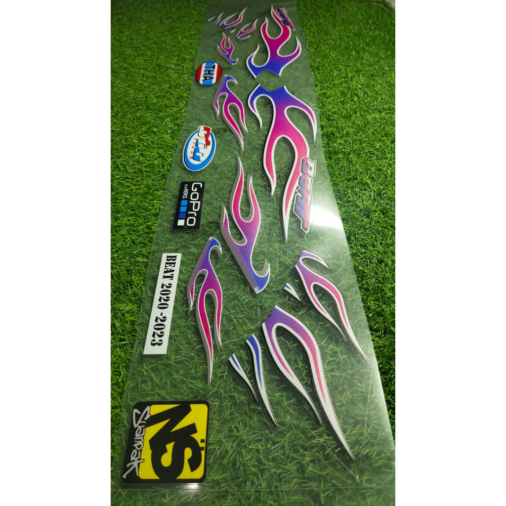 RK STRIPING STICKER BEAT DULUXE IIS API TRANPARAN NEW 2020-2023