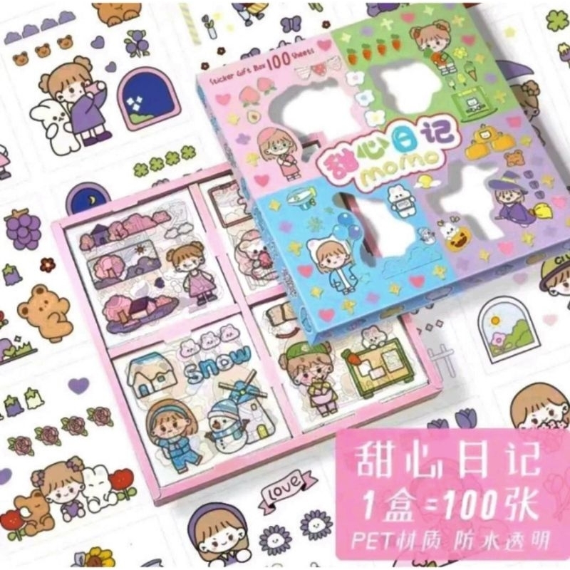 

Sticker Momo Rainbow Mix Colour Lucu Murah Meriah