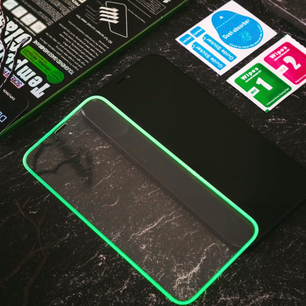 Tempered Glass Neon Vivo Y02 Y16 Y55S Y75 5G- Luminos Glow In The Dark Tempered Glass Premium Quality