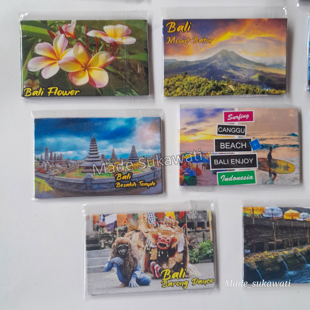 Magnet Kulkas printing Fridge hiasan tempelan kulkas motif khas bali