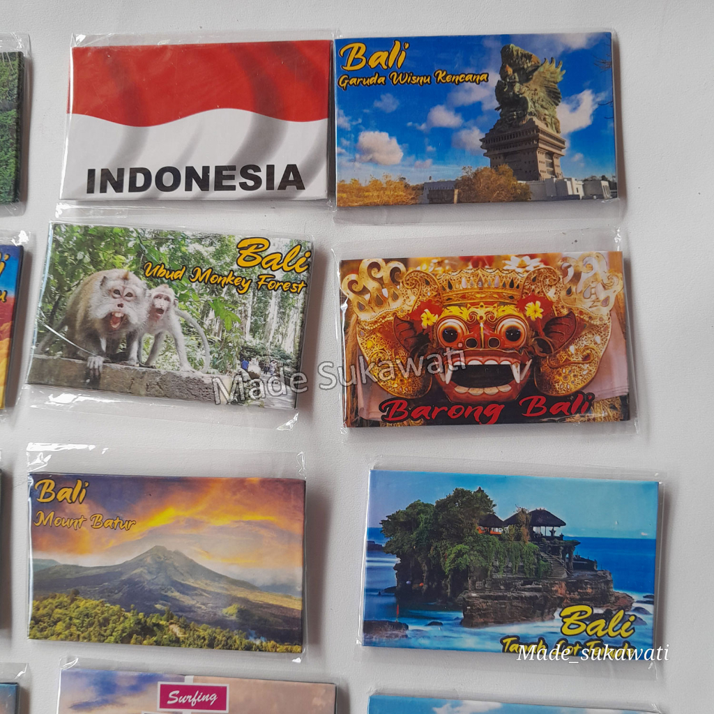 Magnet Kulkas printing Fridge hiasan tempelan kulkas motif khas bali