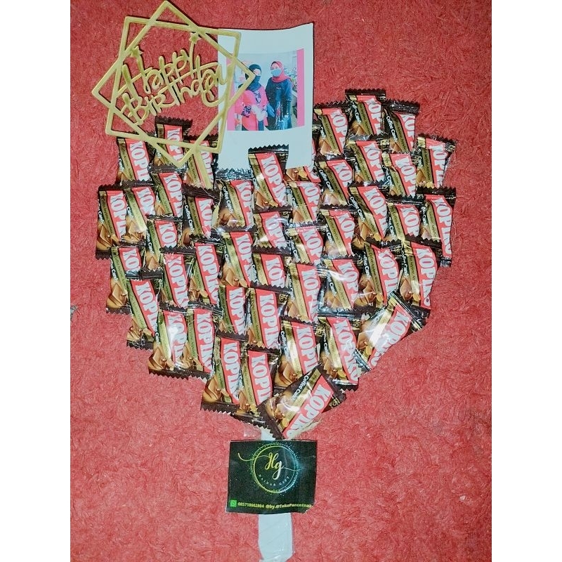 

haidar gift sederhana/bentuk love kopiko