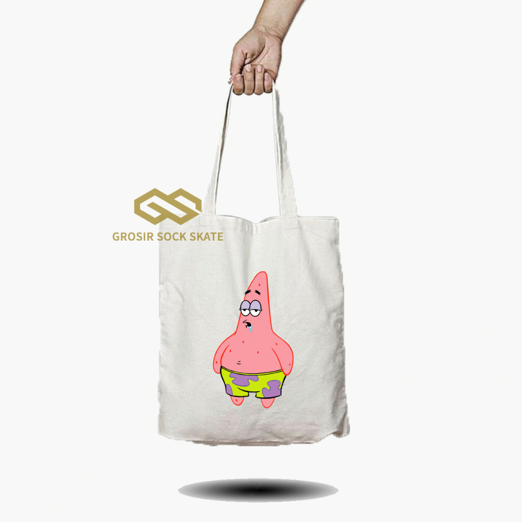 Totebag Kanvas Patrick Star / Tas Tote Music / Musik Band