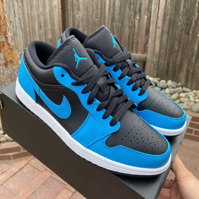 Nike Air Jordan 1 Low Laser Blue Black 100% Authentic