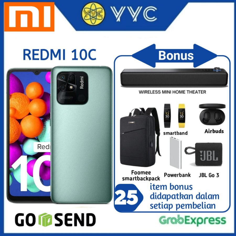 HP Redmi 10C Ram 4/64GB dan Ram 4/128GB - Garansi Resmi