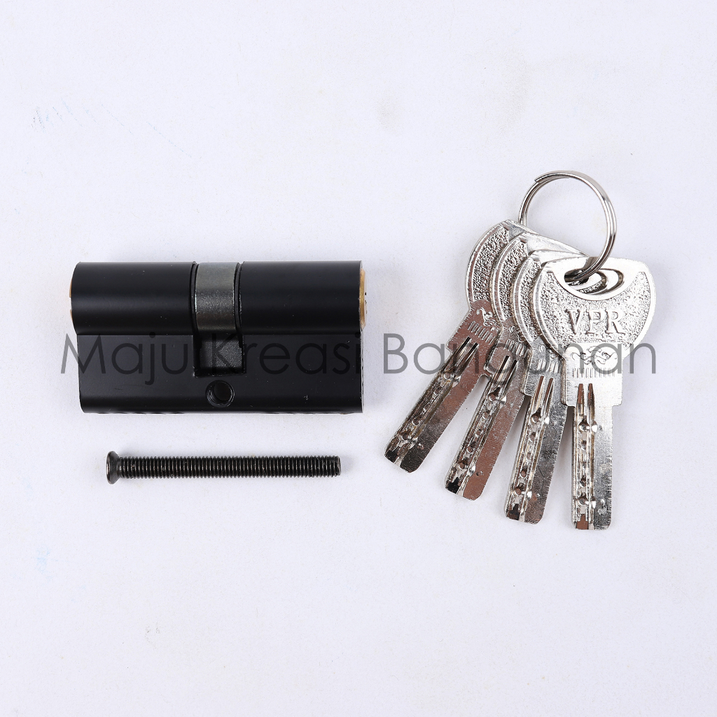 Silinder Kunci Pintu Besar Hitam VPR 60mm 60 mm Termasuk Isi 4 Buah Anak Kunci Cylinder Lock