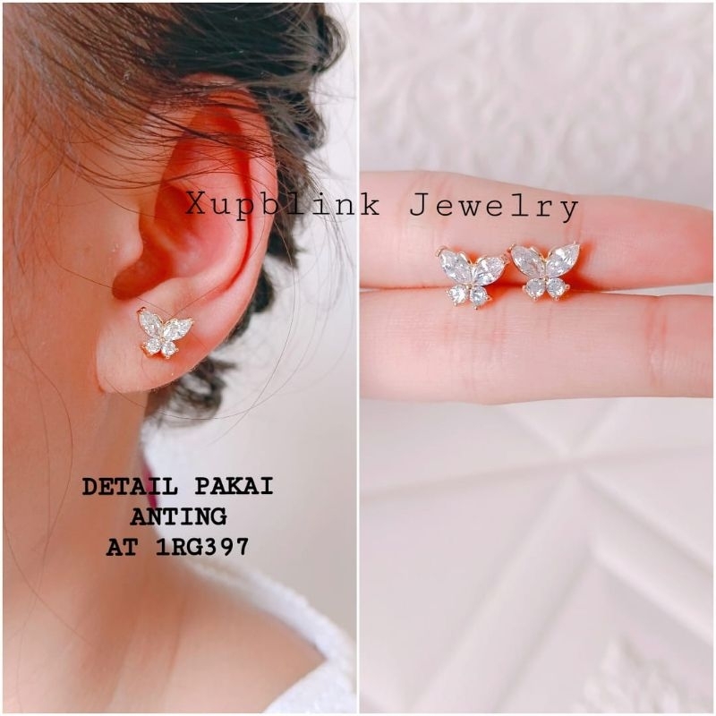 Anting Titanium Anti Karat Sally Permata Anting Tusuk Wanita