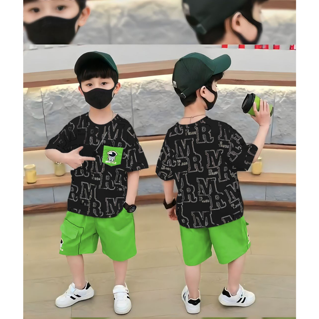 SETELAN ANAK LAKI LAKI PEREMPUAN UMUR 1-5 TAHUN MOTIF MR.SOSS BAJU KAOS BAHAN KATUN CELANA PENDEK BAHAN TWILL SETELAN ANAK TERBARU FASHION ANAK TERMURAH