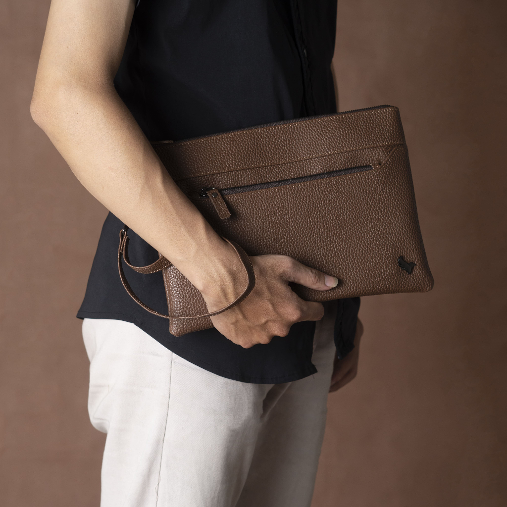 Tas Tangan Clutch Pria Bahan Kulit Premium Fashion Cowok Terbaru - OTTAWA HAND BAG