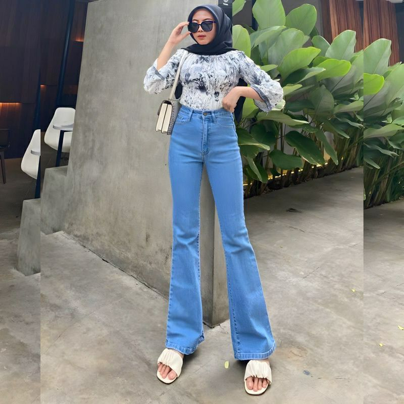 HIGHWAIST CUTBRAY JEANS WANITA LOOSE PREMIUM