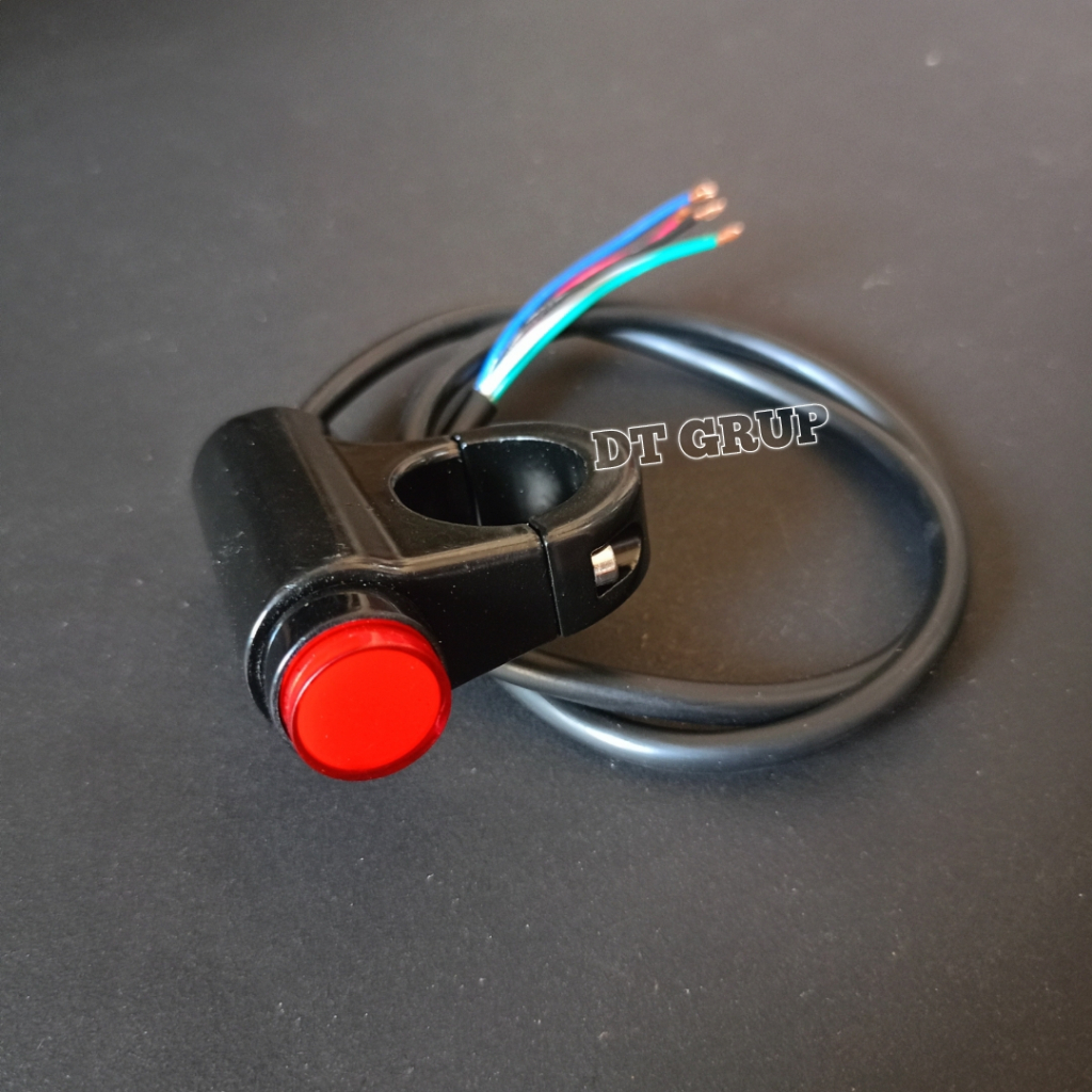 Saklar Tombol On / Off bahan besi Universal 12V Anti Air untuk Stang Motor