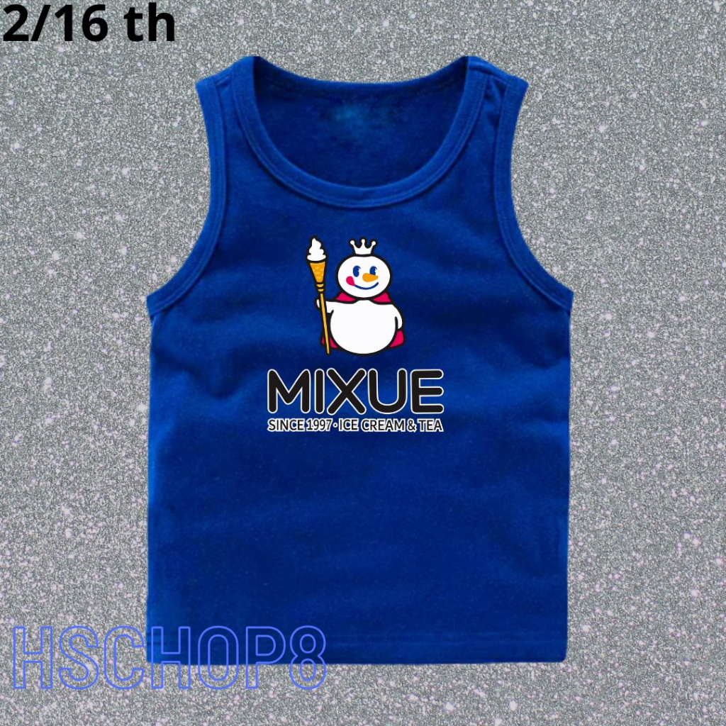 Baju Singlet Mixue Anak usia 2-16 Tahun kaos Singlet Anak Unisex Anak Dalaman Anak Tanktop Ank