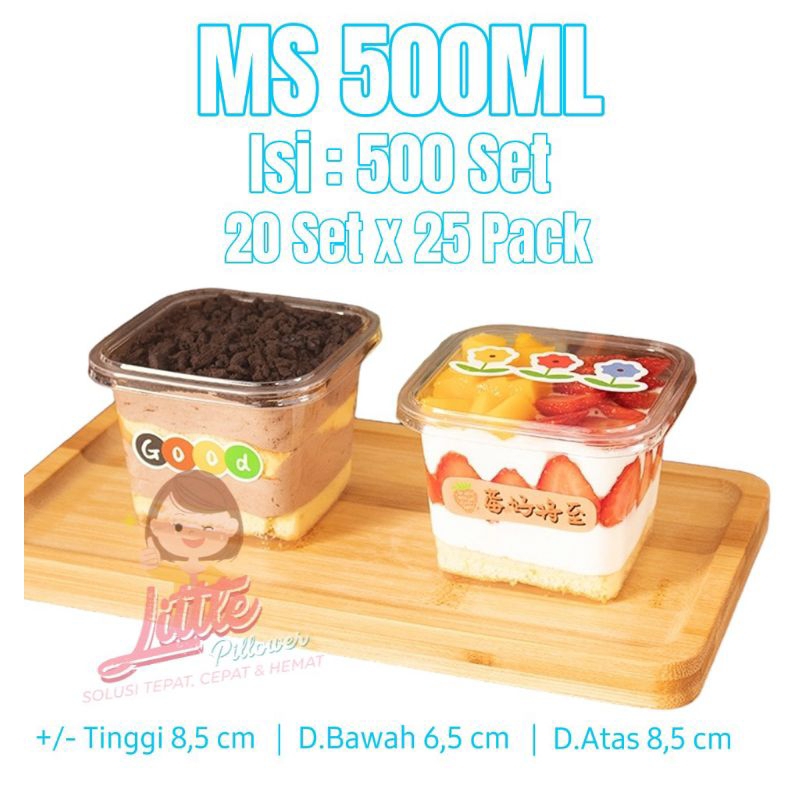 MS500 - Tray Mika Dessert - Mika puding - Mika Kue - Dessert Cup - Cup Dessert