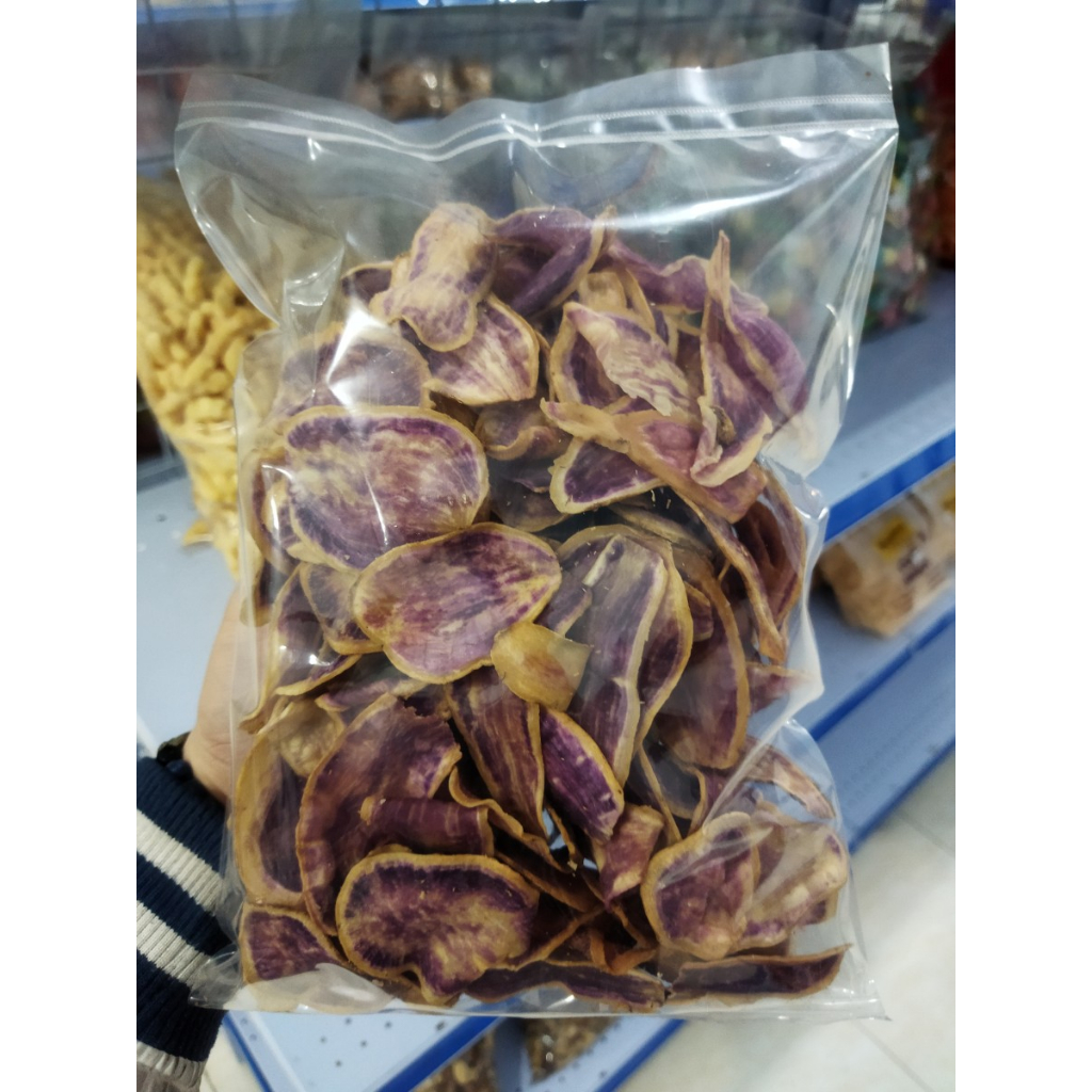 

[Ratu Ngemil] Keripik Ubi Ungu Original Keripik Ubi Rambat Gurih 500gr