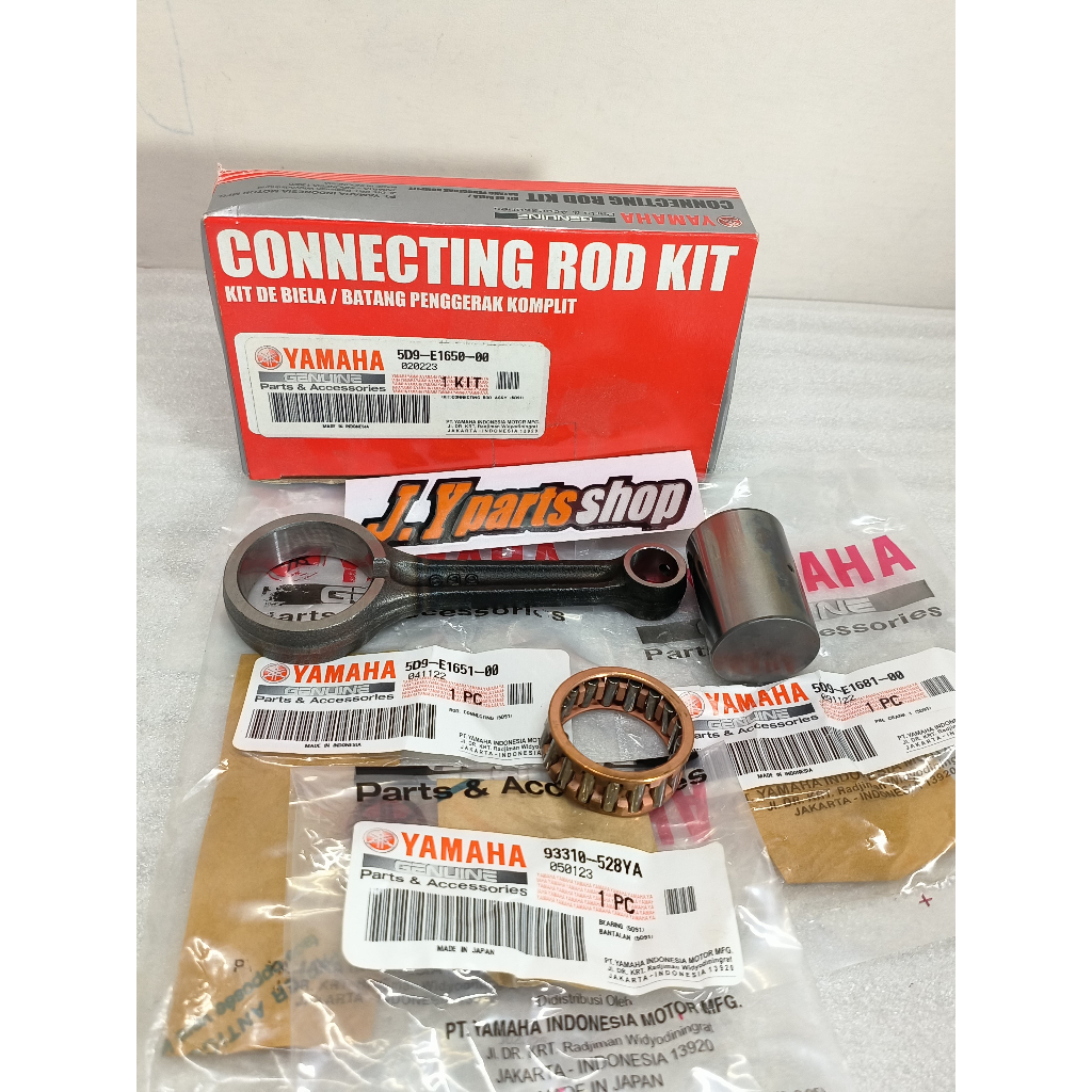 STANG SEHER PISTON CON ROD KIT VEGA ZR RR JUPITER Z NEW 115 ROBOT ORIGINAL YGP 5D9-E1650-00
