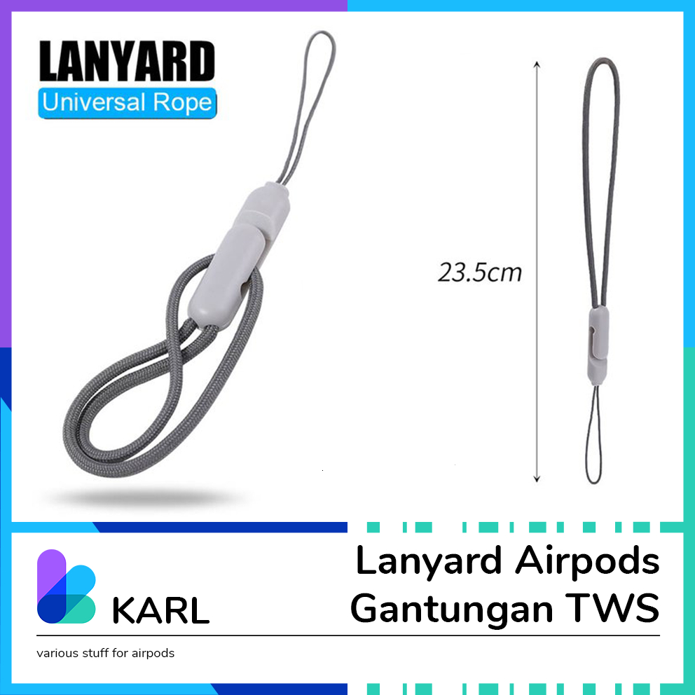 Tali Lanyard Gantungan Carabiner untuk Airpods Headphone TWS Anti Jatuh