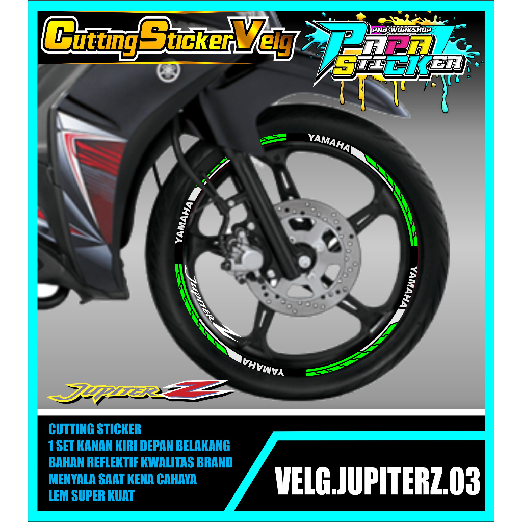 STIKER VELG JUPITER Z CUTTING STICKER VELG CUTTING VARIASI YAMAHA JUPITER Z LIS BAN/VELG 03