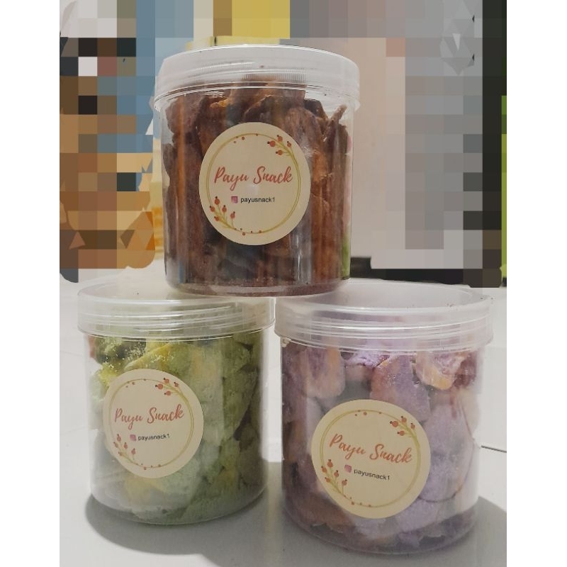 

kripik pisang rasa Coklat, Green tea, Taro, Original