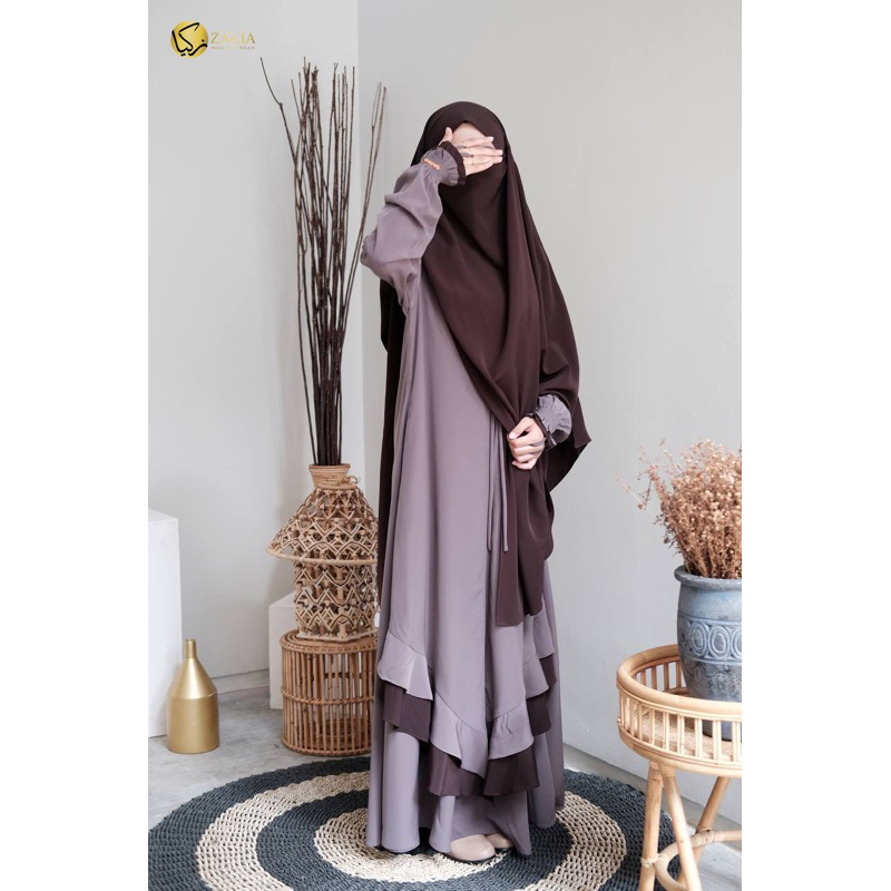 Amira set gamis french khimar by Zakia Muslimah