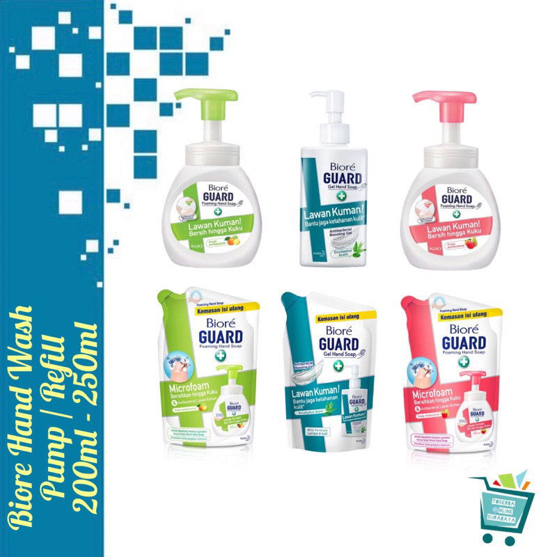 Biore Guard Hand Soap / Wash Foam / Gel Refill / Pump / Sabun Cuci Tangan Biore 200ml / 250ml