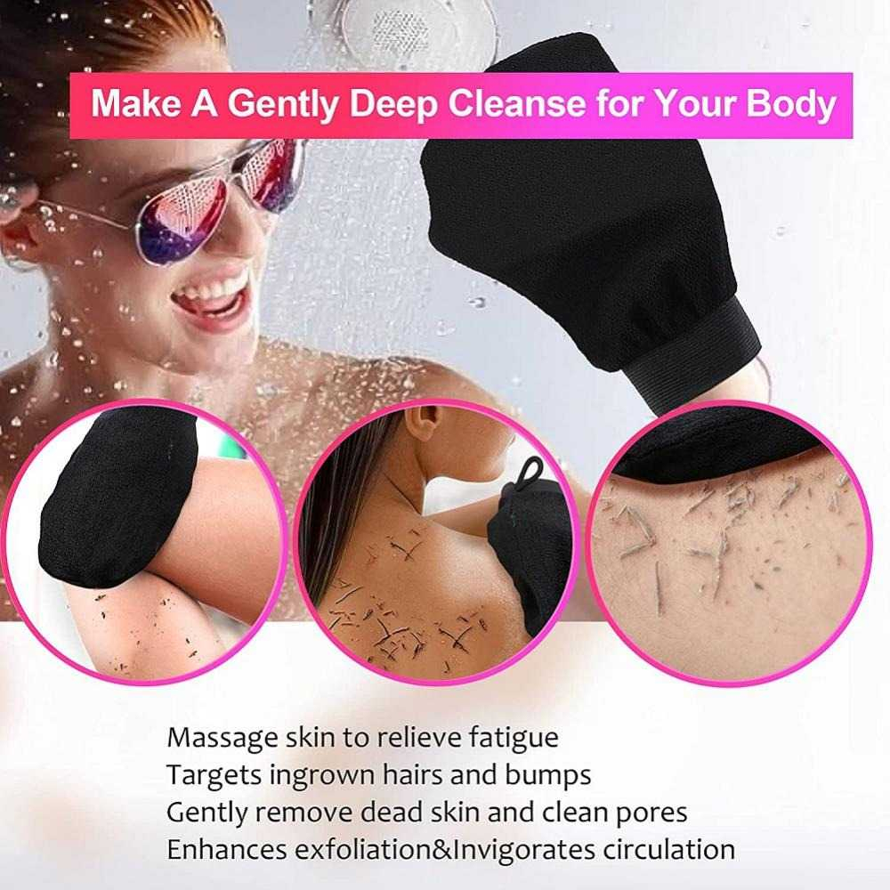 Sikat Sarung Tangan Handuk Gosok Badan Sarung Tangan Sikat Badan Exfoliating Tan Removal Scrub