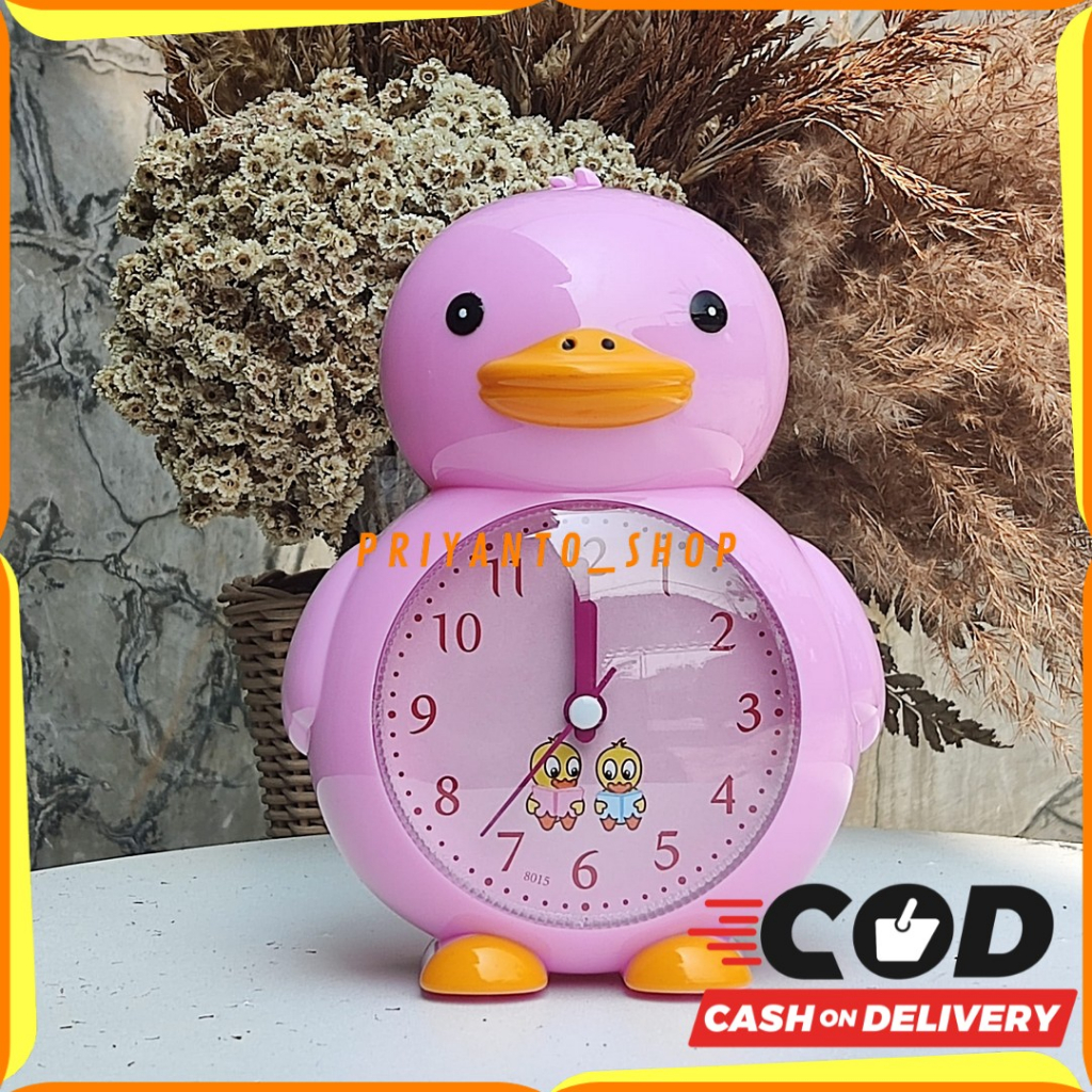 JAM WEKER KARAKTER BEBEK JAM MEJA LUCU JAM ALARM