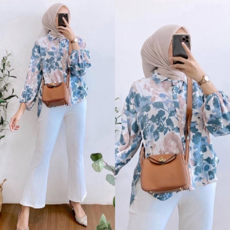 NEW MIRABEL SHIRT VIRAL BLOUSE CRINGKLE TERLARIS KEKINIAN