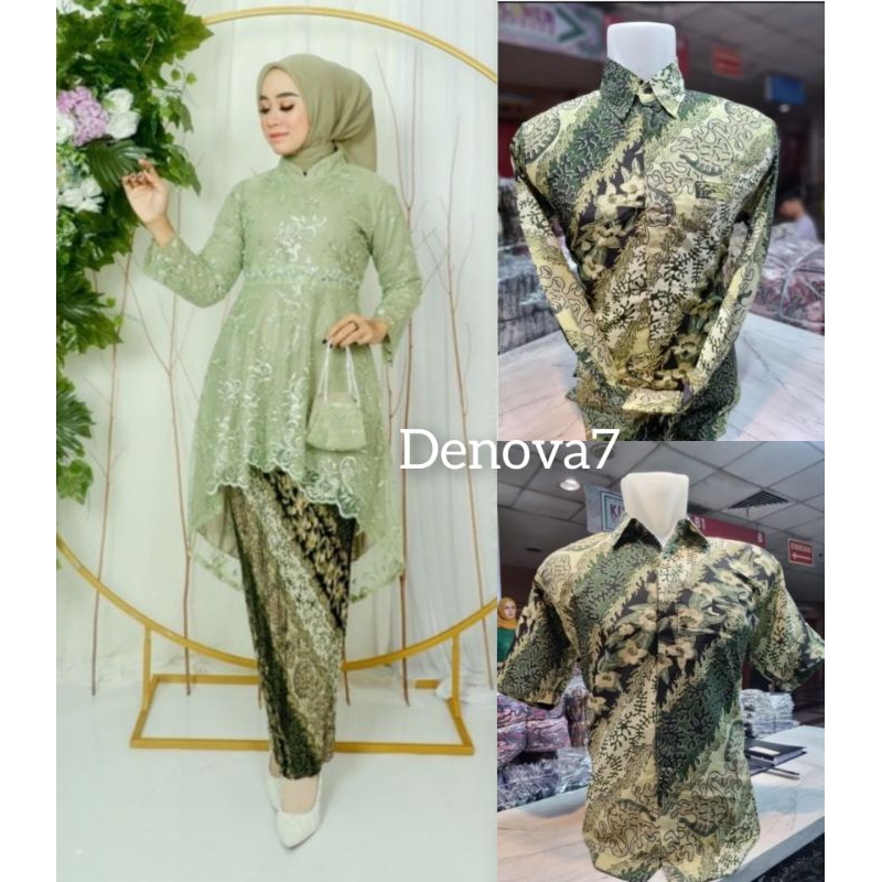 Couple kebaya modern  set kebaya wisuda kebaya sage